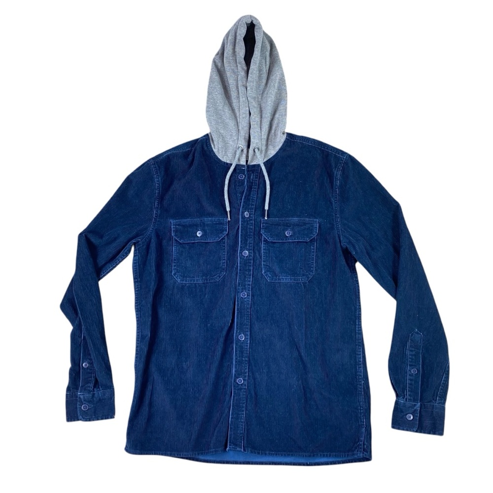 Men’s Aeropostale men’s blue corduroy shirt jacket size S